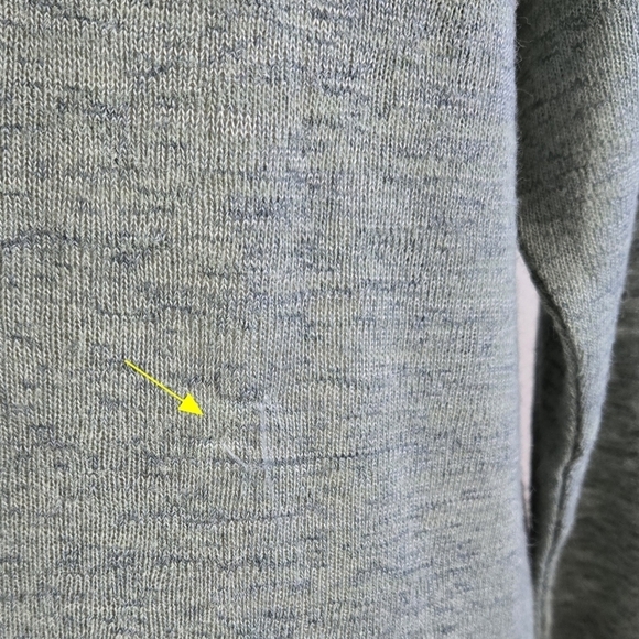 Soft Surroundings Valentina Pale Green Dusty Sage V-Neck Zip Sweater Slub Jersey - Picture 9 of 10